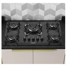 Cooktop 5 Bocas A Gás Itatiaia Electra Glass Tripla Chama Acendimento Superautomático Preto Bivolt Foto mini 4