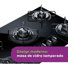 Cooktop 5 bocas a gás preto Cd075ae Consul Foto mini 3