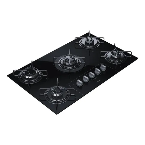 Cooktop 5 bocas a gás preto Cd075ae Consul Foto 1