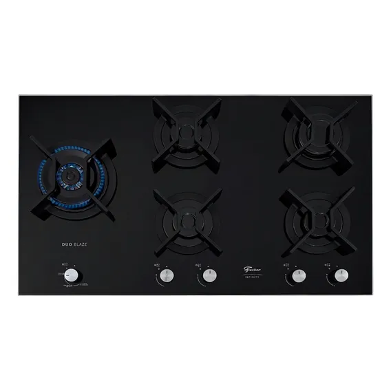 Cooktop 5 Bocas Infinity Mesa Vidro Temperado Biv Fischer Foto 1