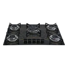 Cooktop 5 Bocas Tripla Chama Chamalar - Preto Mesclado Bivolt Foto mini  2