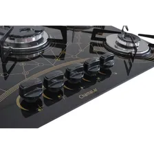 Cooktop 5 Bocas Tripla Chama Chamalar - Preto Mesclado Bivolt Foto mini  3
