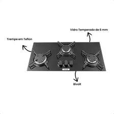 Cooktop A Gas 3 Bocas Stelar Preto Bivolt Automatico Foto mini 3
