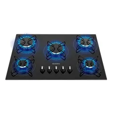 Cooktop a Gás, 5 Bocas Mondial Preto/Inox Bivolt Vidro Temperado CTG-03 Foto  mini 1