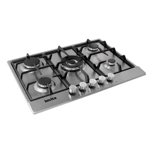 Cooktop A Gás Invita 5 Bocas 70cm Inox Foto 1