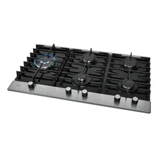Cooktop A Gás Tripla Chama Fischer Vidro 5 Bocas Platinium Foto mini 1