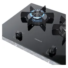 Cooktop Arena Linear 2q Preto Gas Glp Foto mini  2