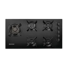 Cooktop Brastemp 5 Bocas Gás Automático Brbdt85aeuna Bivolt Cor Preto 110V/220V Foto mini 1