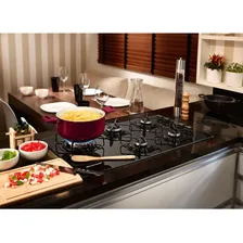 Cooktop Brastemp 5 Bocas Gás Automático Brbdt85aeuna Bivolt Cor Preto 110V/220V Foto mini 2