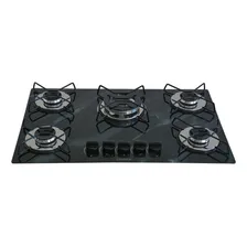 Cooktop Chamalar 5 Bocas Tripla Chama Vidro Preto 110V/220V Foto mini 2