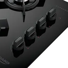 Cooktop Dako 4 Bocas A Gás Supreme Cor Preto Bivolt Foto mini 4