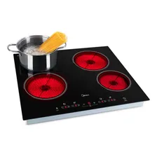Cooktop Elétrico Midea Vitrocerâmico 4 Bocas Cor Preto 220V Foto mini 2