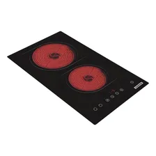 Cooktop Elétrico Tramontina 2 Bocas New Dominó Vitrocerâmico Cor Preto 220V Foto  mini 1