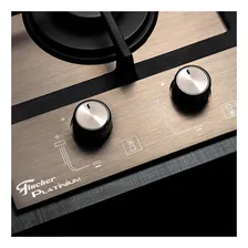Cooktop Fischer 4 Queimadores Platinium Aço Escovado Bivolt Foto mini 4