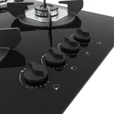 Cooktop Fogatti Safe Ferro Fundido 4 Bocas A Gas Cor Preto Bivolt Foto mini 4