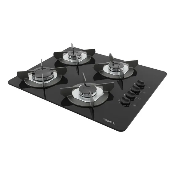 Cooktop Fogatti Safe Ferro Fundido 4 Bocas A Gas Cor Preto Bivolt Foto 1