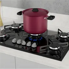 Cooktop À Gás Philco Cook Chef 5 Bocas Vidro Temperado-biv Cor Preto 110v/220v Foto mini 2