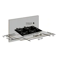 Cooktop Mueller 4 Bocas Preto Tampo De Vidro Foto mini 3