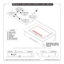 Cooktop Nardelli À Gás Ndl 5b Vidro Preto Flange Inox Bivolt Foto mini  2