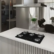 Cooktop Nardelli À Gás Ndl 5b Vidro Preto Flange Inox Bivolt Foto mini 4