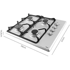 Cooktop Pct04i 4 Bocas A Gás Automático Inox Philco 127/220V Foto mini  3