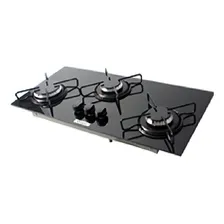 Cooktop Win 3 Bocas de Embutir Acend Autom Preto Foto mini 2