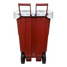Cooler carrinho térmico com rodas Antares 63 litros vermelho Foto mini  3