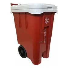Cooler carrinho térmico com rodas Antares 63 litros vermelho Foto  mini 1