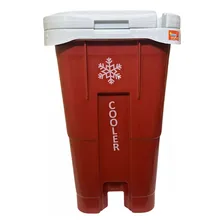 Cooler carrinho térmico com rodas Antares 63 litros vermelho Foto mini  2