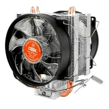 Cooler Duplo Cpu Dual Fan Pc Intel 775 1151 1155 Amd Am3 Am4 Led Vermelho Foto mini  3