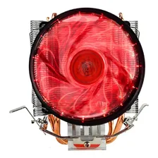 Cooler Duplo Cpu Dual Fan Pc Intel 775 1151 1155 Amd Am3 Am4 Led Vermelho Foto mini  2