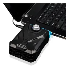 Cooler Extrator Multilaser Para Notebook Gamer Warrior Ac268 Cor Preto/azul Foto mini 1