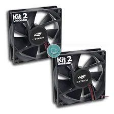 Cooler Fan 8cm 80mm Ventoinha Pc Gabinete Gamer - Kit 2 Led 3 Pinos Placa Mãe Foto mini 2