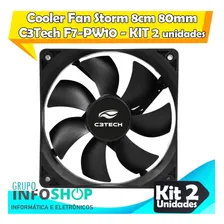 Cooler Fan 8cm 80mm Ventoinha Pc Gabinete Gamer - Kit 2 Led 3 Pinos Placa Mãe Foto mini 3