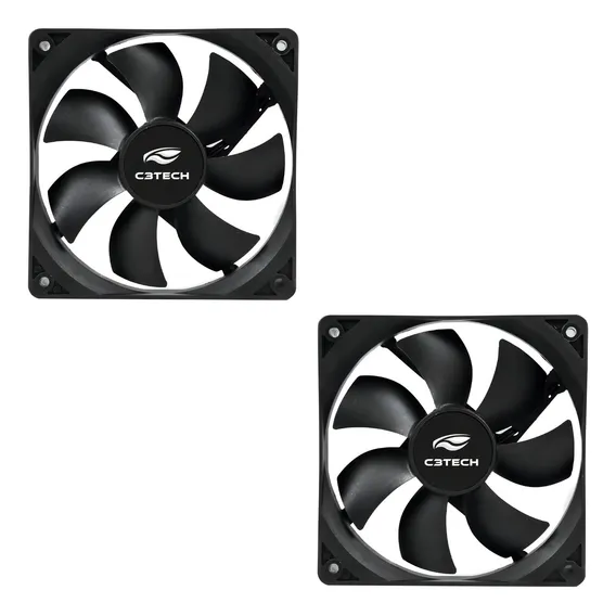 Cooler Fan 8cm 80mm Ventoinha Pc Gabinete Gamer - Kit 2 Led 3 Pinos Placa Mãe Foto 1