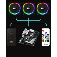 Cooler Fan Aigo Dr12 Pro Rgb D/face 2 Fans +controladora +ir Foto mini 3