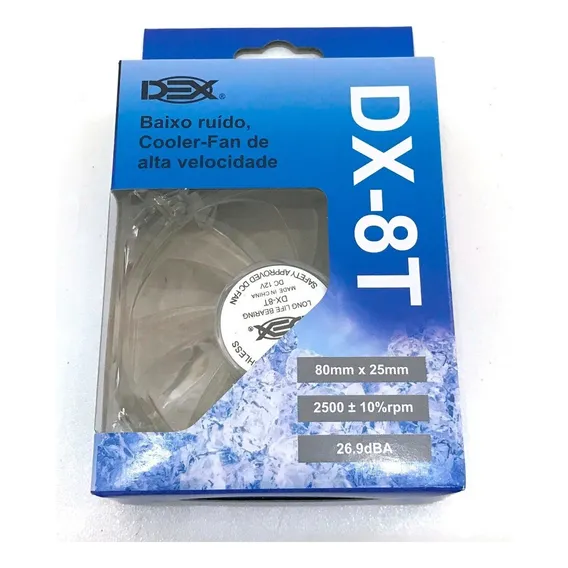 Cooler Fan Dex 80mm Dx8t Led Azul Foto 1