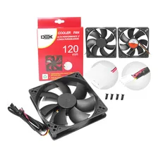 Cooler Fan Preto 120x120x25 12cm 120mm Gabinete Ventoinha Foto  mini 1