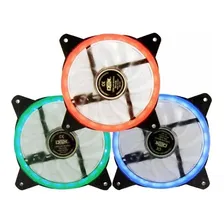 Cooler Led 120mm Rgb Fita Led E Controle Dx-123w Kit Com 3 Led Colorido Foto mini 2