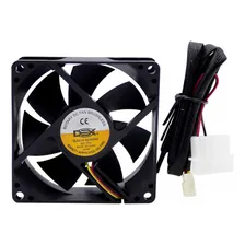 Cooler Para Gabinete 8 Cm 80mm 80x80x25mm 2 Plugues Foto mini 4