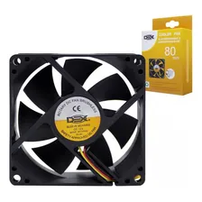 Cooler Para Gabinete 8 Cm 80mm 80x80x25mm 2 Plugues Foto mini 2