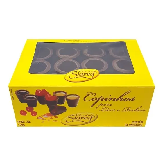 Copinhos De Chocolate Para Licor Bebidas 24un Rechear Siareg Foto 1