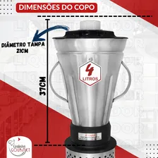 Copo 4 Litros P/ Liquidificador Alta Rotação Industrial Foto mini 3