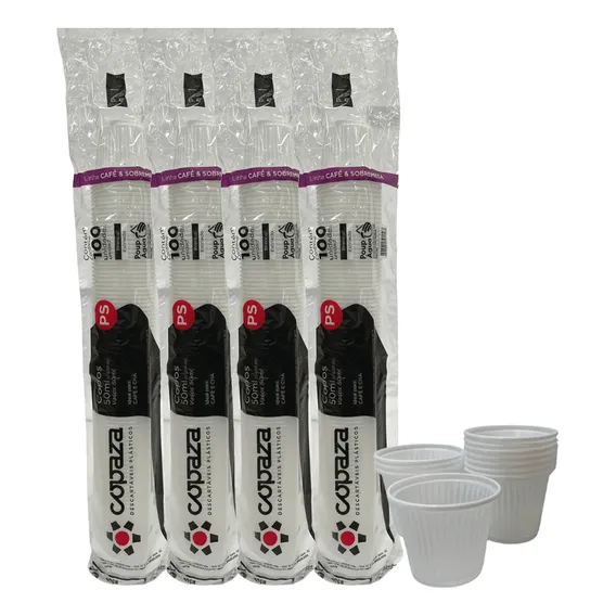Copo 50ml Branco C/2000 Copos Plásticos Descartável Café Chá Foto 1