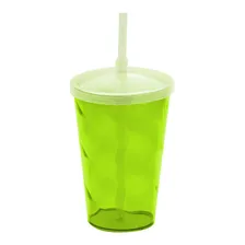 Copo Acrílico Com Tampa E Canudo 700ml Twister Shake Cor Laranja Foto mini  3