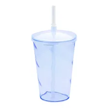 Copo Acrílico Com Tampa E Canudo 700ml Twister Shake Cor Laranja Foto mini  2