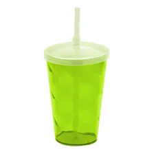 Copo Acrílico Com Tampa E Canudo 700ml Twister Shake Cor Verde Foto  mini 1