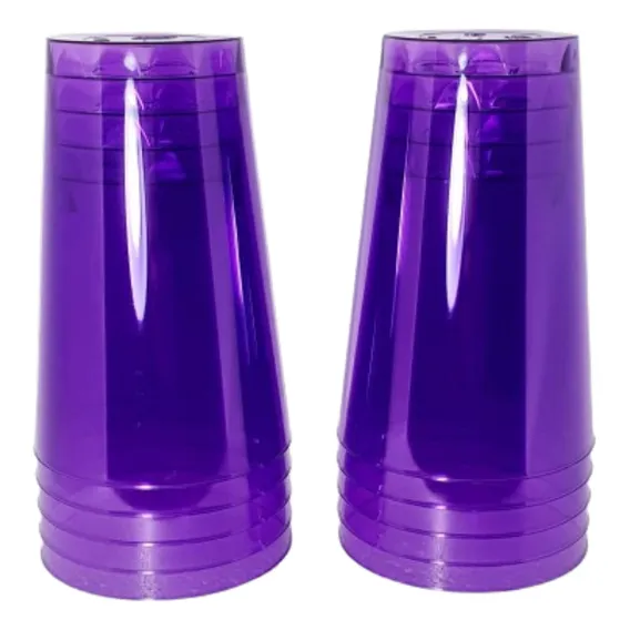 Copo AcrĂlico Resistente 200ml LilĂĄs TranslĂșcido - 10 Unid Foto 1