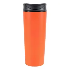 Copo Antiqueda Mor Coffee To Go 450ml Em Inox Com Alça Cor Laranja Foto  mini 1