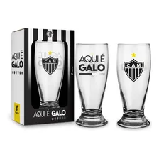 Copo Atlético Mineiro Tulipa Chopp Cerveja Galo Cor Branco Foto mini 1
